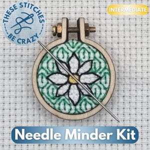 Make Your Own Daisy Needle Minder Kit by These Stitches Be Crazy