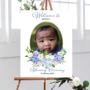 First Rice Ceremony Annaprashan Welcome Sign, Weaning Ceremony Sign, Newborn Rice Ceremony Sign, Hindu feeding ceremony image 3