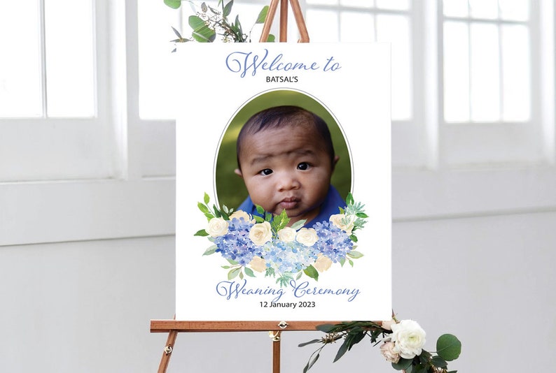 First Rice Ceremony Annaprashan Welcome Sign, Weaning Ceremony Sign, Newborn Rice Ceremony Sign, Hindu feeding ceremony image 3