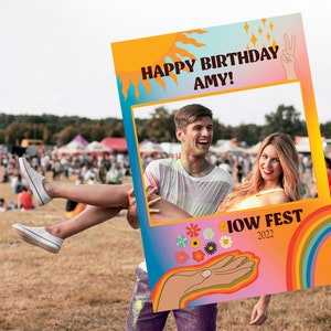 Festival Birthday Selfie Frame, Summer Festival, Music Festival Photobooth Frame, 30th, 21st Birthday Party Decorations, Birthday Festival