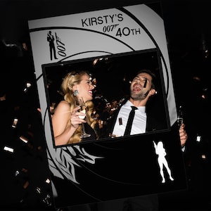 James Bond Party Decorations, James Bond Party Selfie Frame, James Bond Theme Party, Casino Royal Bond Party, James Bond Birthday Party