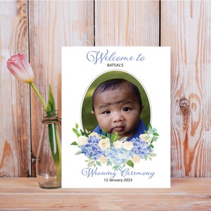 First Rice Ceremony Annaprashan Welcome Sign, Weaning Ceremony Sign, Newborn Rice Ceremony Sign, Hindu feeding ceremony image 2