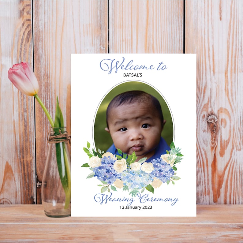 First Rice Ceremony Annaprashan Welcome Sign, Weaning Ceremony Sign, Newborn Rice Ceremony Sign, Hindu feeding ceremony image 2