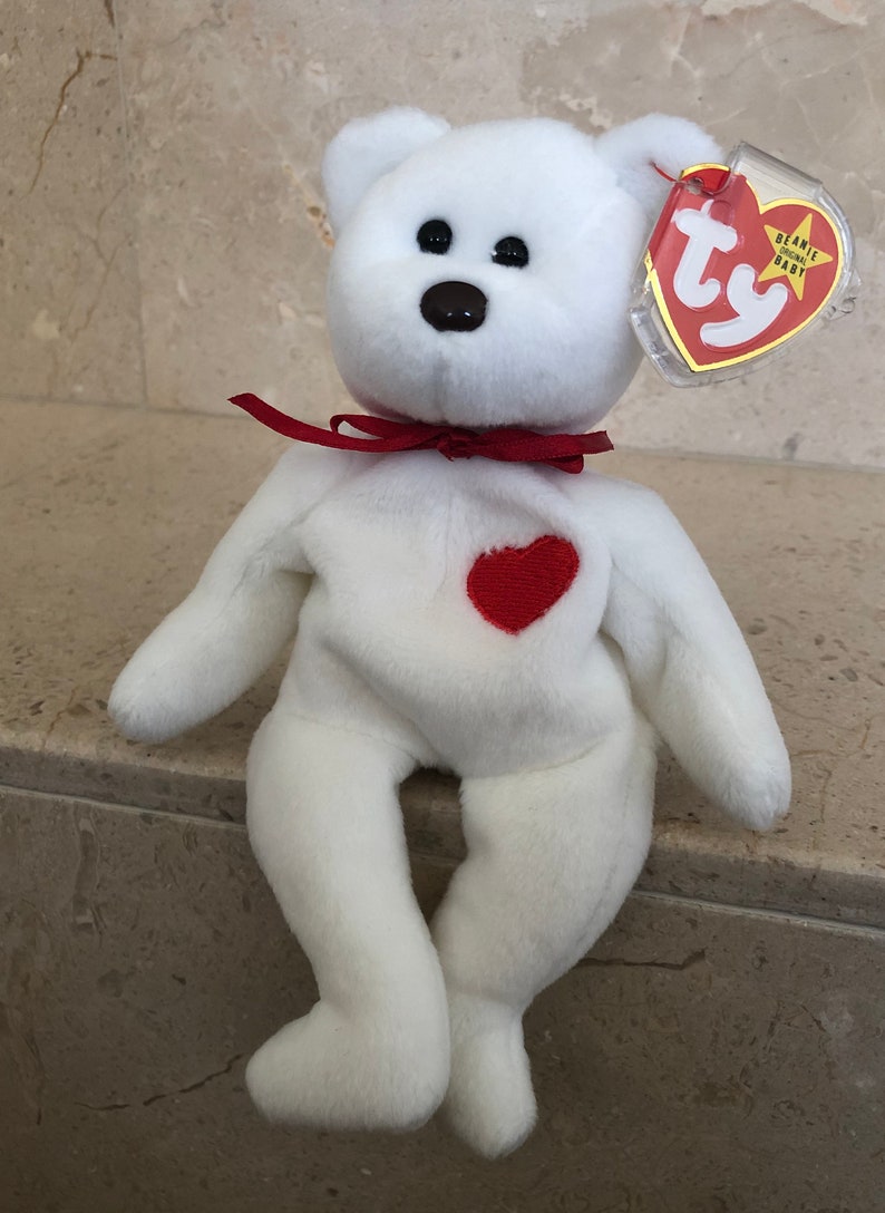 Valentino the Bear Beanie Baby - Etsy