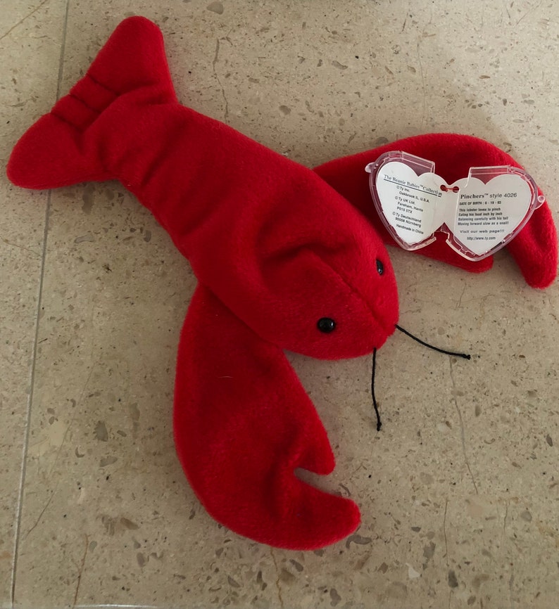 Pinchers the Lobster Beanie Baby Original 9 Etsy