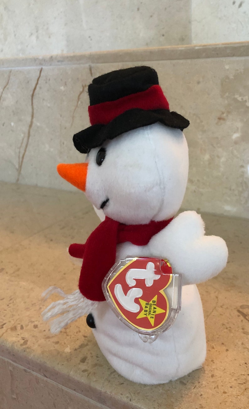 Snowball the Christmas Snowman Beanie Baby - Etsy