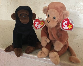 Congo the Gorilla & Bongo the Monkey Beanie Babies