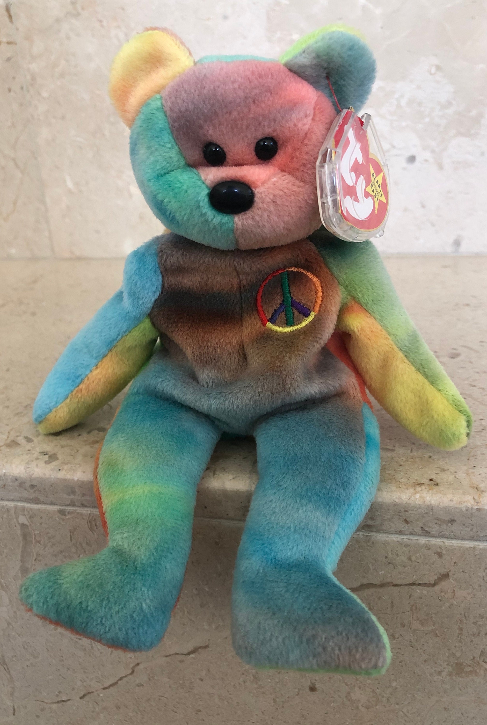 Peace the Bear Beanie Baby Etsy