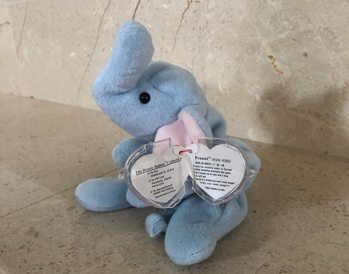 Peanut the Elephant Beanie Baby Etsy