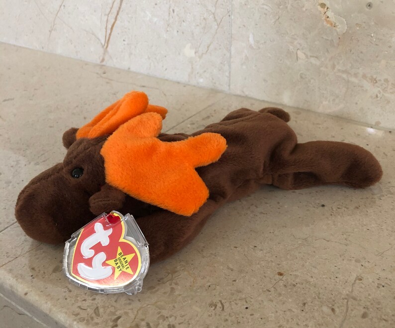 Chocolate the Moose Beanie Baby Original 9 - Etsy
