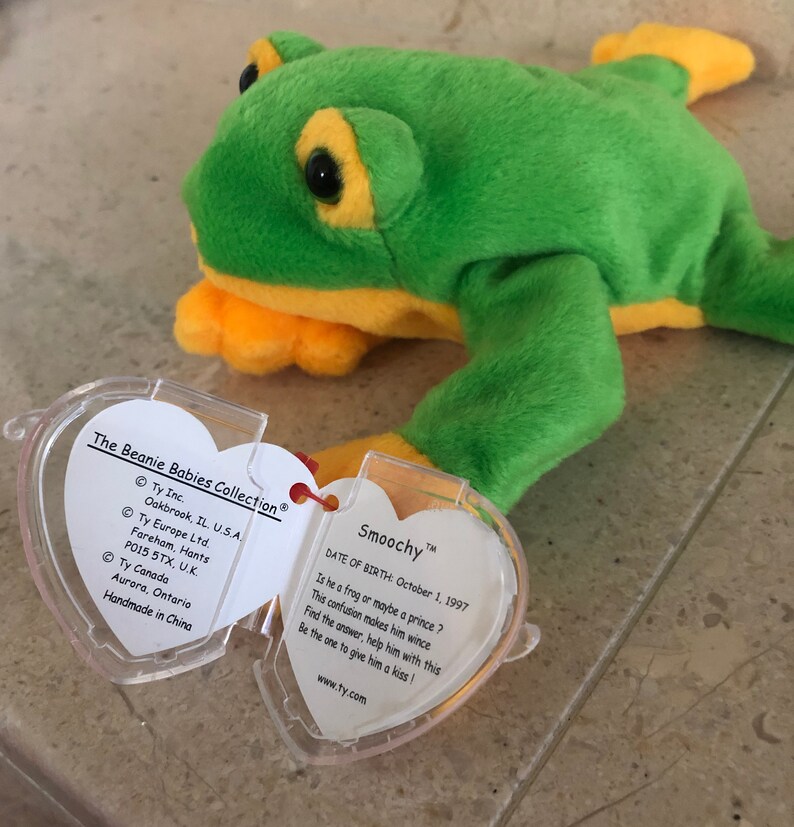 Smoochy the Frog Beanie Baby - Etsy