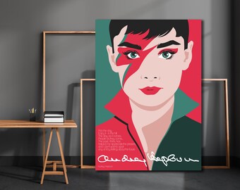 Iconic Muse,Pop Art, Hollywood Icon, Stylized Portrait, Vintage Celebrity, Bold Colors, Geometric Design, Cultural Legacy, Artistic Tribute