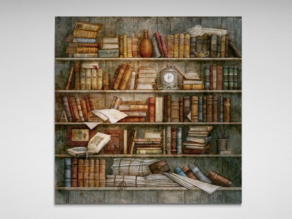 Antique Books Wall Art