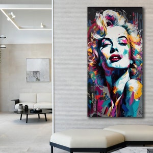 Marilyn Monroe Canvas Art, Monroe Print Art, Marilyn Monroe Poster, Pop Art, Framed Wall Decor, Decorative Wall Art, Marilyn Monroe fan Gift zdjęcie 2