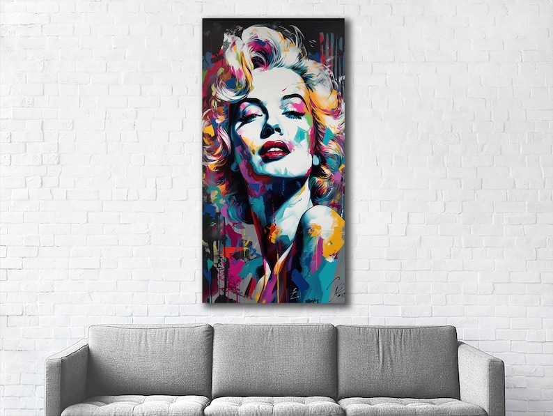 Marilyn Monroe Canvas Art, Monroe Print Art, Marilyn Monroe Poster, Pop Art, Framed Wall Decor, Decorative Wall Art, Marilyn Monroe fan Gift zdjęcie 4