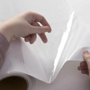 Clear Gloss Transparent Sticky Back Plastic Self Adhesive Vinyl Film Roll Sheet Bild 2