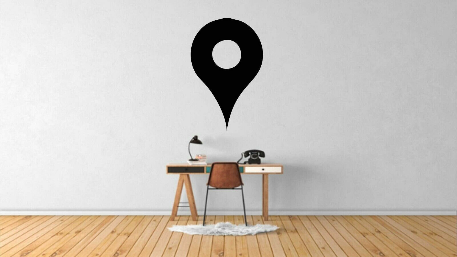 LOCATION ICON Decal Sticker home business decor wall glass | Etsy