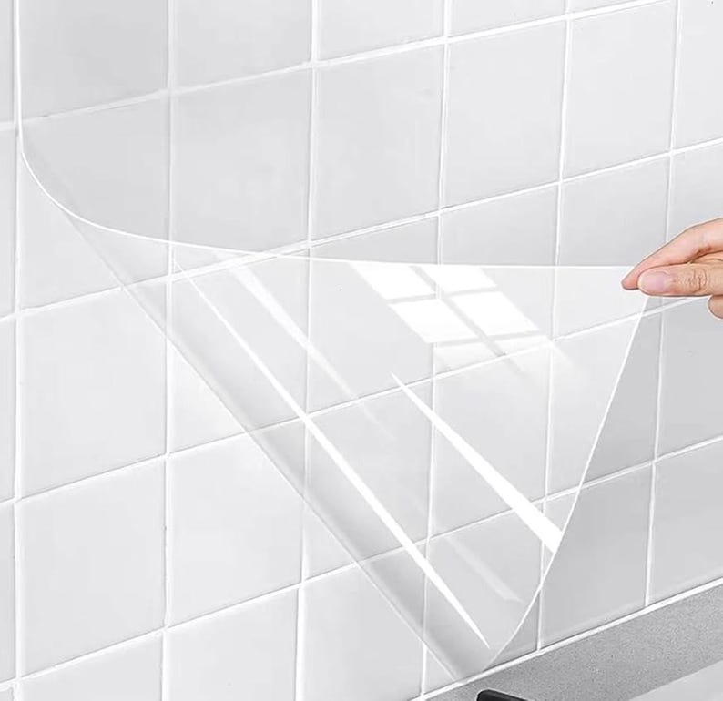 Clear Gloss Transparent Sticky Back Plastic Self Adhesive Vinyl Film Roll Sheet Bild 4