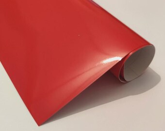 Red Sticky Back Vinyl Plastic Self Adhesive MATT or GLOSS Tomato Red