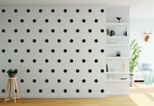 Wall Décor Home Décor BLACK Polka Dot Wall Stickers Decal Child Kids ...
