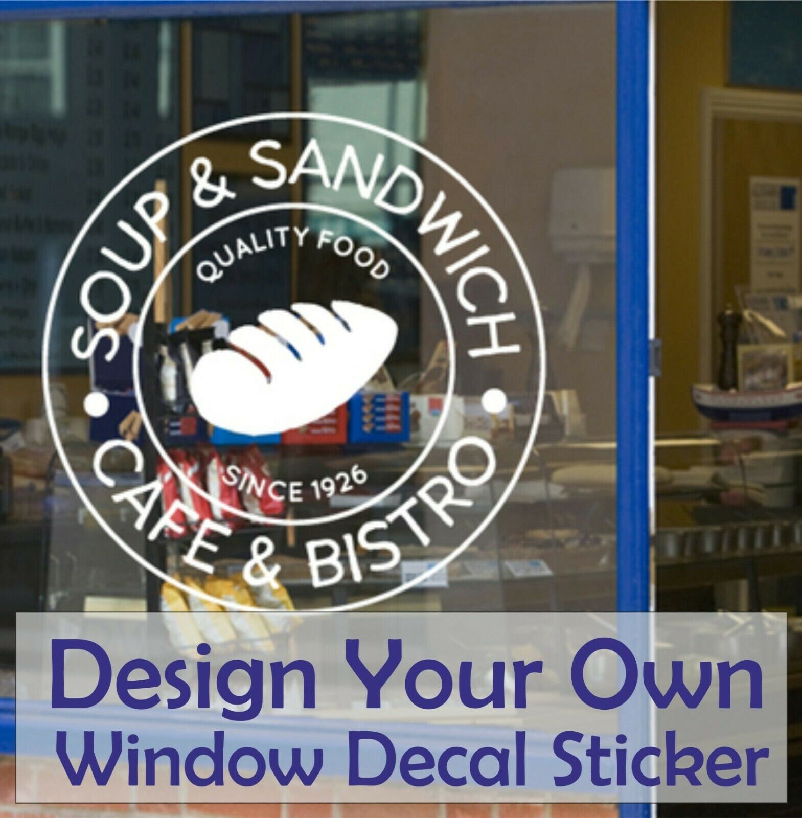 Personalised Round Window Sticker Custom Stickers Decal MAKE Etsy