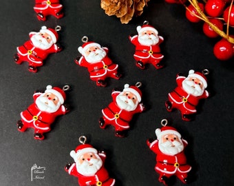 Perles de père Noël en acrylique, breloque bricolage de Noël