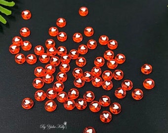 Red Acrylic Heart Beads, Valentine DIY Charms