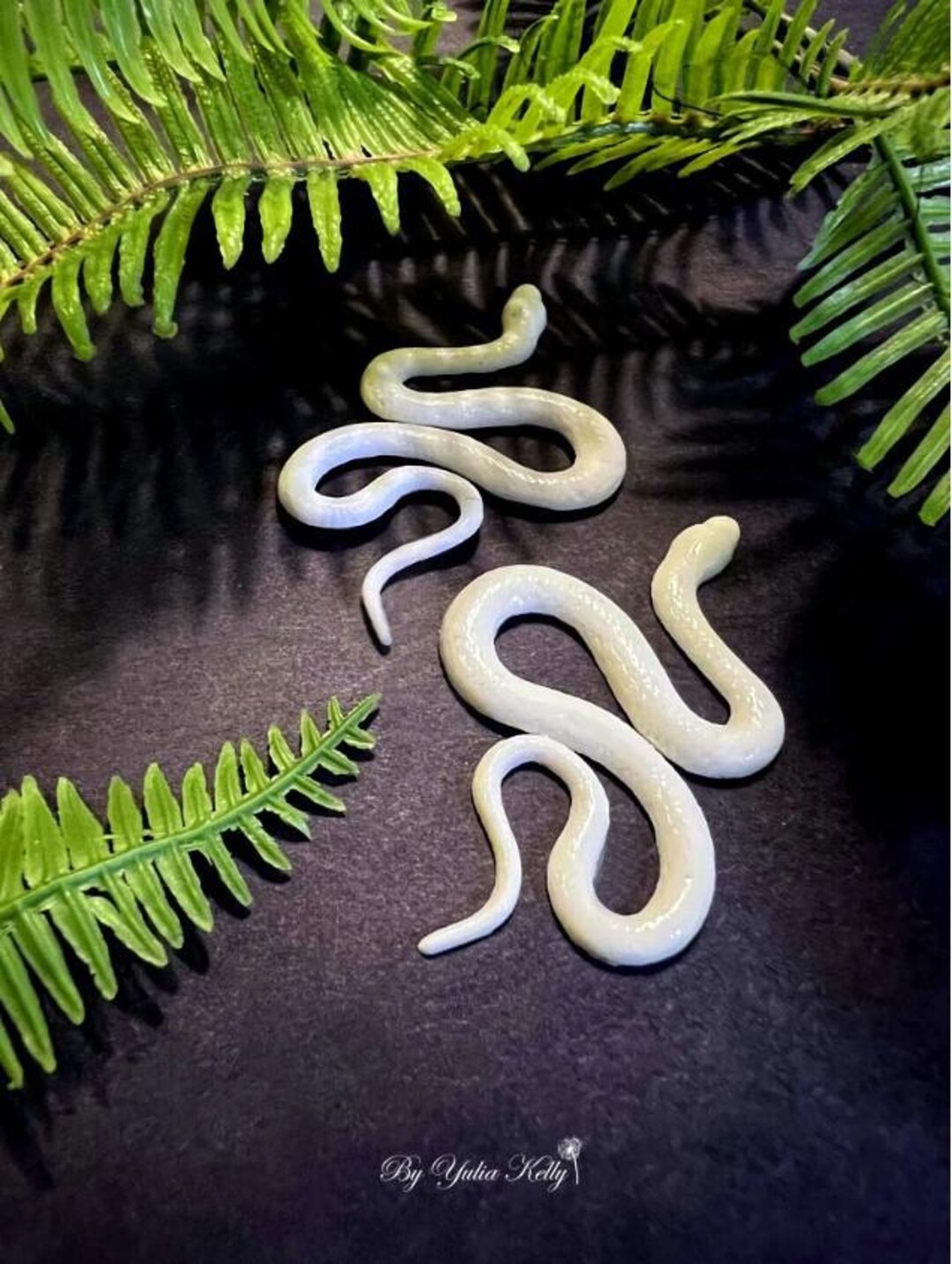 Epoxy Resin White Snake, Snake Jewelry Making, White Resin Snake, Snake ...