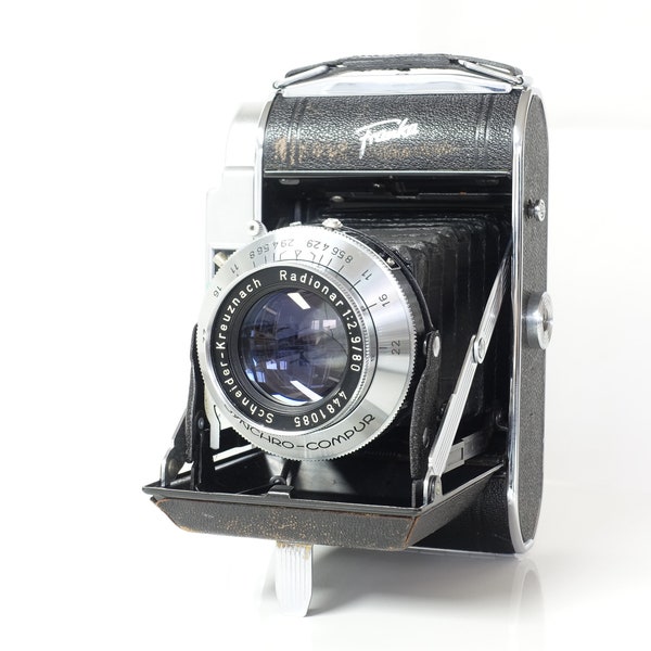 Franka Solida III Synchro Compur 1960 折りたたみ式カメラ 6x6 中判 非常に良い状態 ***