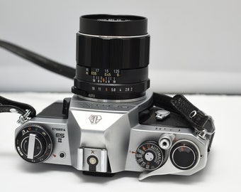 Pentax ES II SLR Camera Japan 1974 + 3x Takumar Lenses, Excellent