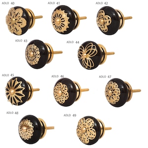 Black Gold | Furniture knob | Knobs | Knob knob cabinet drawer furniture handle | ADLO | Knober | Choose from 10 designs
