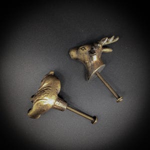 Animal-shaped iron knobs | Vintage animal-design furniture knobs | Drawer handles with screws | Decorative handles for dressers, wardrobes & children's rooms image 6
