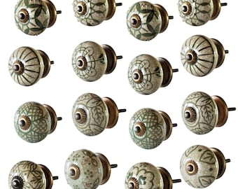 8 | 10 | 16 x Pomelli per mobili, Pomelli, Maniglie per mobili, Pomelli per armadi, Pomelli per cassetti, Maniglie per mobili, Verde