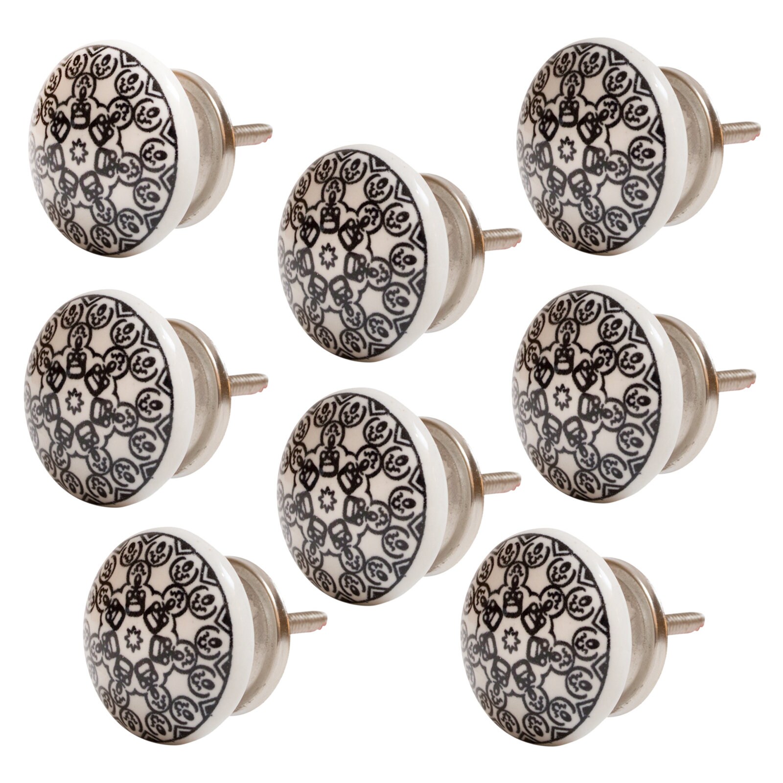 Pomo Tirador De Cerámica Pintada Para Muebles