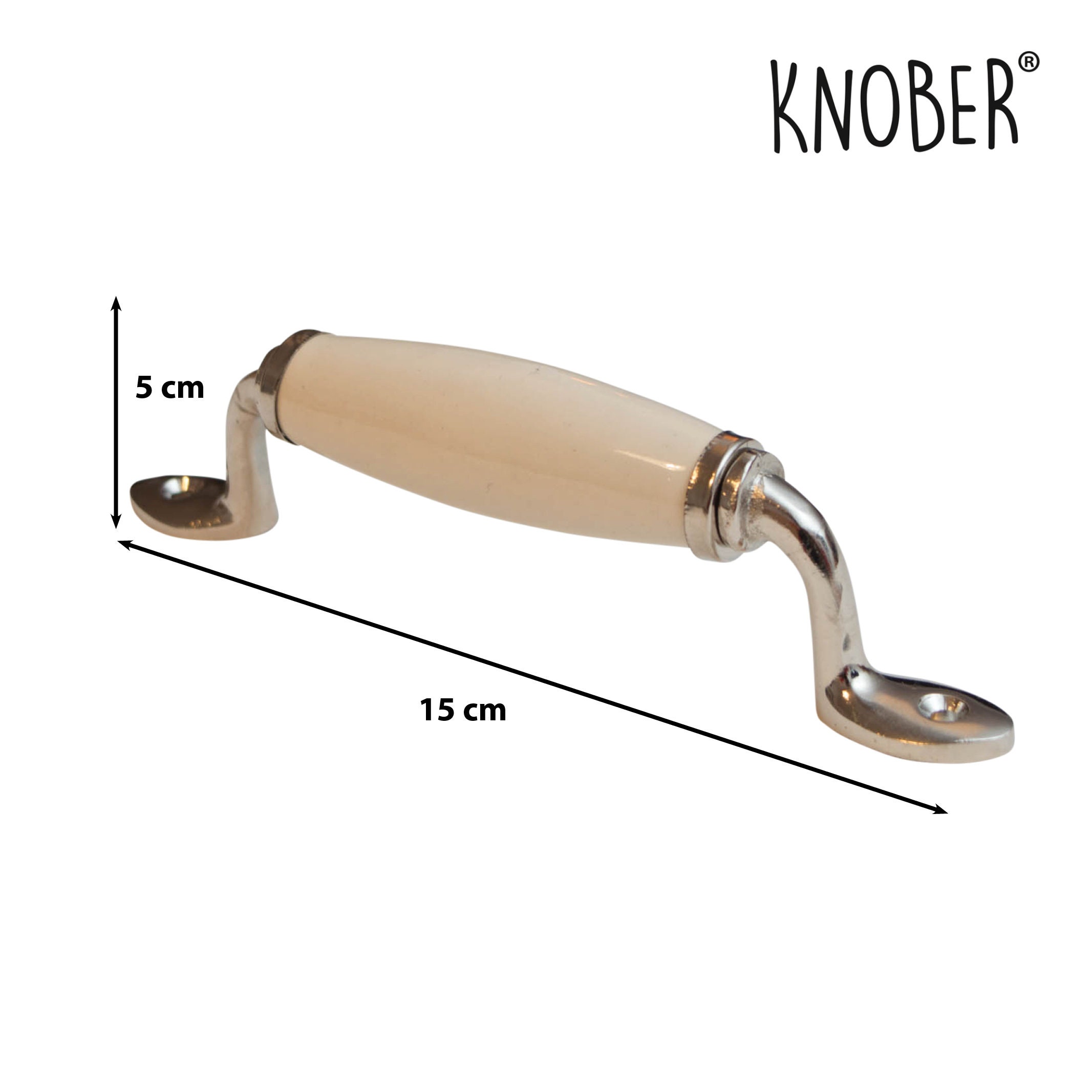 Möbelgriff Keramik Schrankgriff beige Shabby Chic Schublade | Etsy