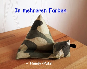 Handysitzsack, Handyhalter, Mitbringsel, Smartphone Halter, Handykissen Sitzsack fürs Handy  Pyramidenkissen Weihnachten, Handyputzi putzi