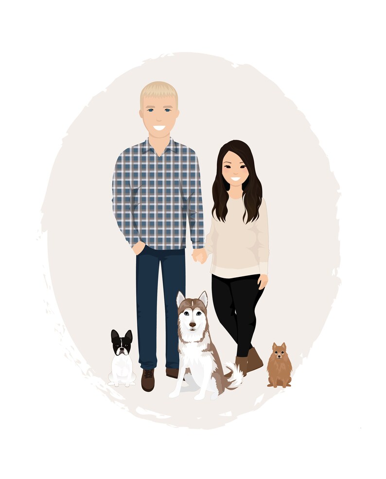Custom couple illustration