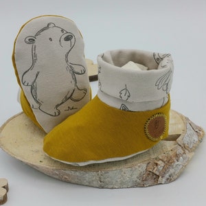 Baby booties made of cotton jersey with happy forest animals from IRiZ DESiGN image 9