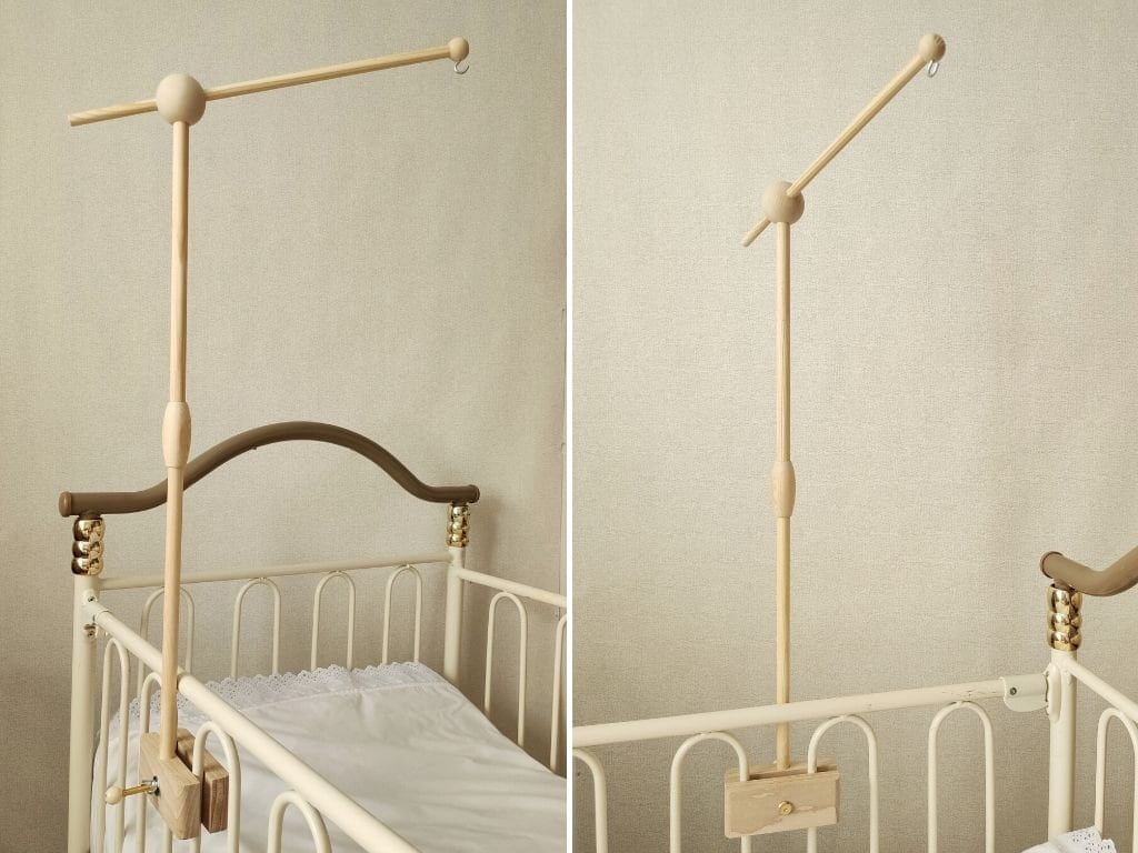 Crib Mobile Arm White Wooden Baby Mobile Holder Mount for Etsy