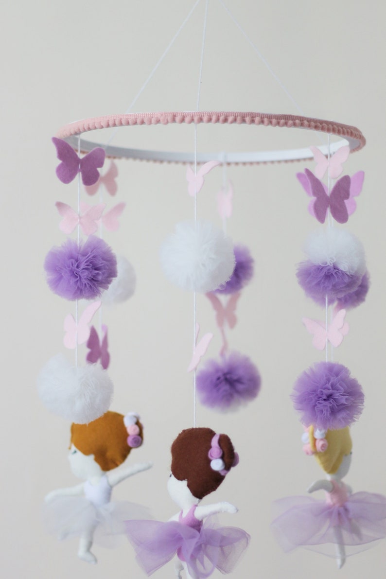 Ballerina Doll Mobile Baby Girl Cot Mobile Baby Crib Mobile Etsy