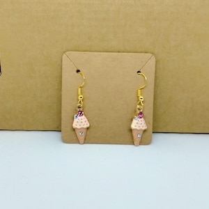 Quirky earrings, cute earrings, gift for her, pink earrings, food lover,  stocking filler, teen gift, kawaii, summer, food earrings