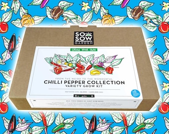 Grow Your Own Chilli Peppers - Chilli Grow kit - Chilli Pepper Collection - Chili Varieties - Variety Kit