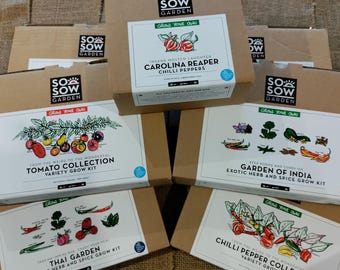Bargain Basement Grow Kits - Discounted Grow your own - Chilli grow kit - handmade gift