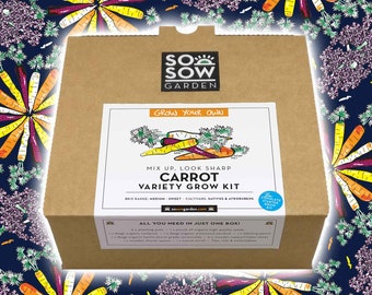 Grow Your Own Carrots - Carrot Variety Grow kit - Rainbow Carrots - Carrot Seeds