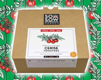 Grow Your Own Tomatoes - Tomato Grow kit - Cerise Tomatoes - Tomato Seeds