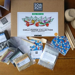 Grow Your Own Chilli Peppers Chilli Grow kit Chilli Pepper Collection Chili Varieties Variety Kit image 2