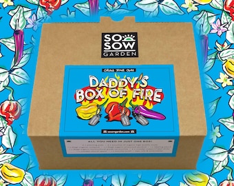Dads Chilli Pepper Variety Grow Kit: Carolina Reaper, Habanero Yellow, Jalapeño Purple