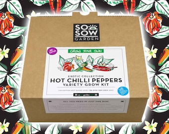 Grow Your Own Chilli Peppers - Chilli Grow kit - Chilli Pepper Variety Pack - Chili Varieties - Variety Kit - Volume 7