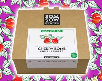 Grow Your Own Chilli Peppers - Chilli Grow kit - Cherry Bomb Peppers - Chili Seeds
