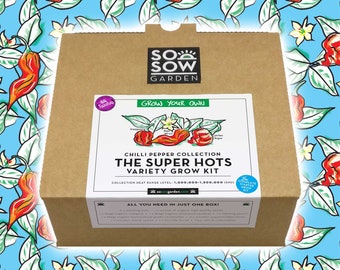 Chilli Pepper Variety Grow Kit: Carolina Reaper, Naga Morich, Armageddon - The Super Hots